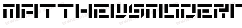 MatthewsModernStencilNF Medium字体转换